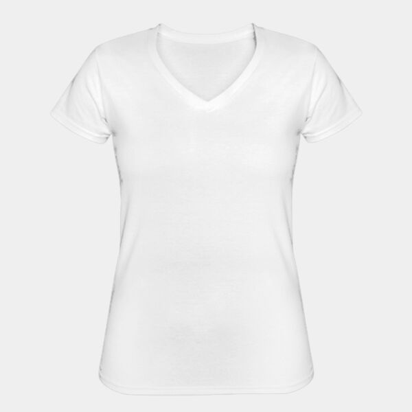 Playera Dama: Algodón Peinado Cuello V Miniatura