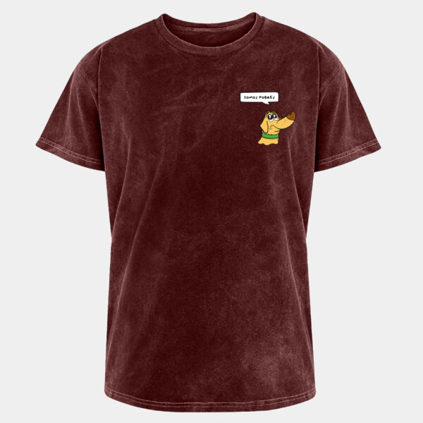 "Somos Pobres"  Playera Unisex: Algodón Peinado Mineral Wash Miniatura