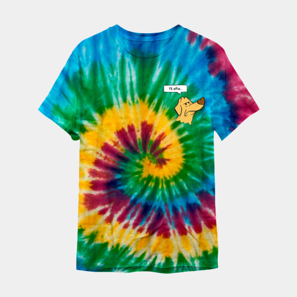 "Te odio" Playera Unisex: Tie Dye Algodón Miniatura