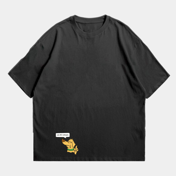 "No me toques" Playera Unisex: Oversized Algodón Peinado Miniatura