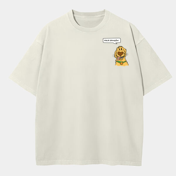 "Hola Panzón" Playera Oversized: Peso Completo 220 grs Miniatura