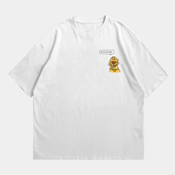 "Hola Panzón" Playera Unisex: Oversized Algodón Peinado Miniatura