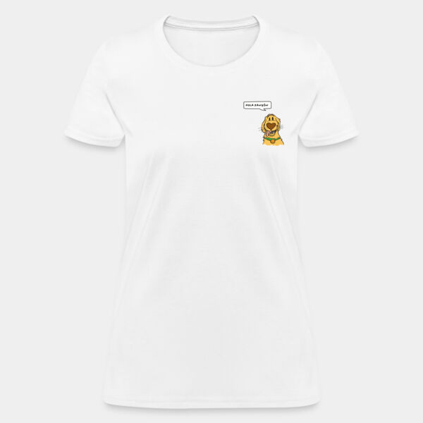 "Hola Panzón" Playera Dama: Algodón Estándar Miniatura