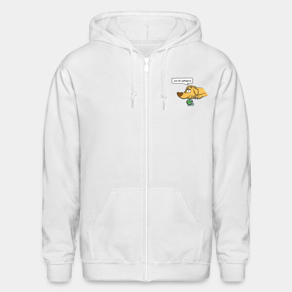 "No te soporto" Sudadera Unisex: Cierre y Capucha Miniatura