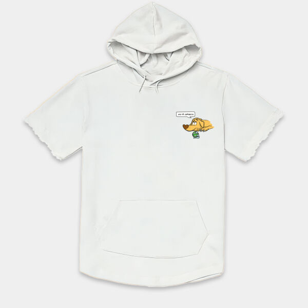 "No te soporto" Hoodie Manga Corta Unisex: Gorro y Bolsa Miniatura