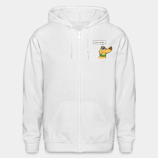 "Somos Pobres" Sudadera Unisex: Cierre y Capucha Miniatura