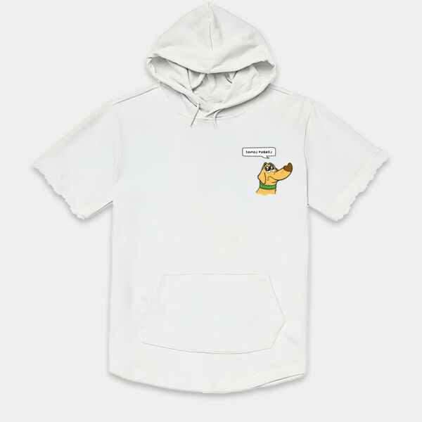 "Somos Pobres" Hoodie Manga Corta Unisex: Gorro y Bolsa Miniatura