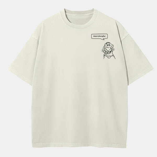 "Hola Panzón" Playera Oversized: Peso Completo 220 grs Miniatura