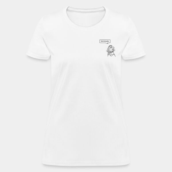 "Hola Panzón" Playera Dama: Algodón Peinado Miniatura