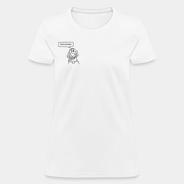 "Hola Panzón" Playera Dama: Algodón Estándar Miniatura