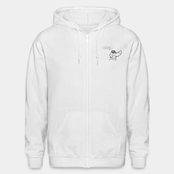 "Somos Pobres" Sudadera Unisex: Cierre y Capucha Miniatura