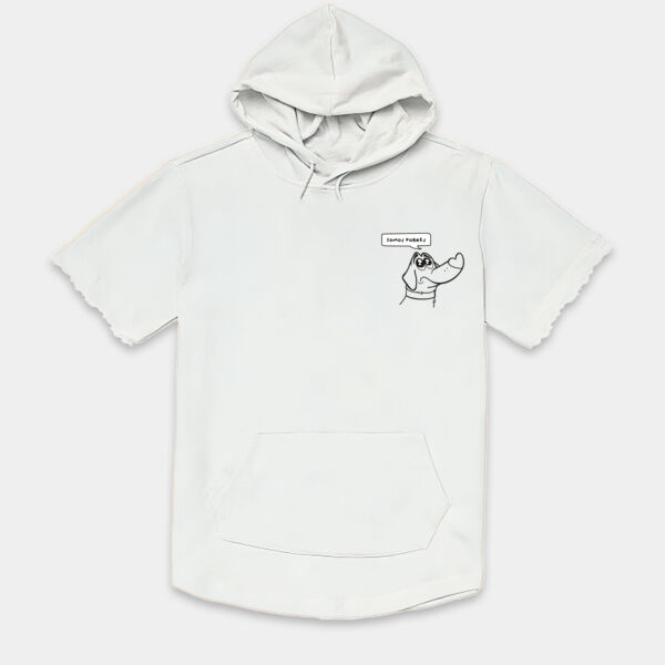 "Somos Pobres" Hoodie Manga Corta Unisex: Gorro y Bolsa Miniatura