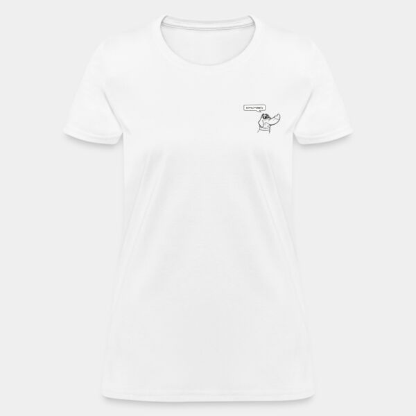 "Somos Pobres" Playera Dama: Algodón Peinado Miniatura