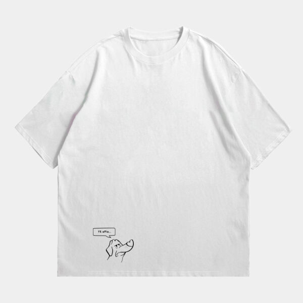 "Te Odio" Playera Unisex: Oversized Algodón Peinado Miniatura