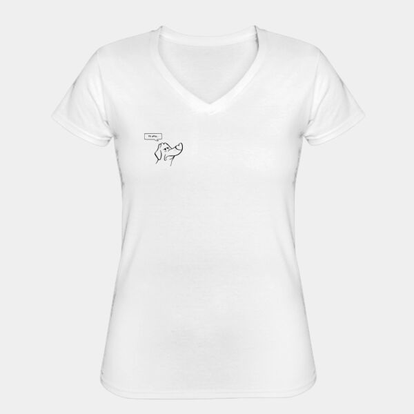 "Te Odio" Playera Dama: Algodón Peinado Cuello V Miniatura