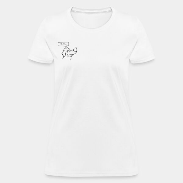 "Te Odio" Playera Dama: Algodón Estándar Miniatura