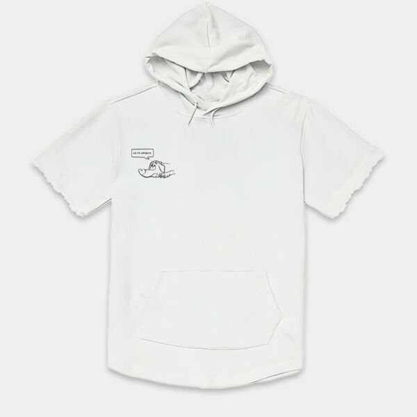 "No te Soporto" Hoodie Manga Corta Unisex: Gorro y Bolsa Miniatura