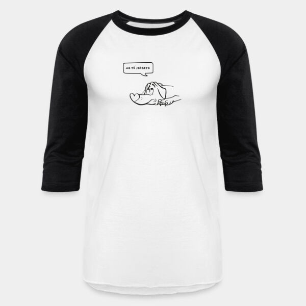 "No te Soporto" Playera Ranglan 3/4 Miniatura