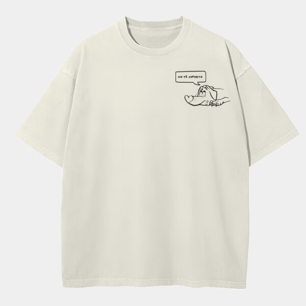"No te Soporto" Playera Oversized: Peso Completo 220 grs Miniatura