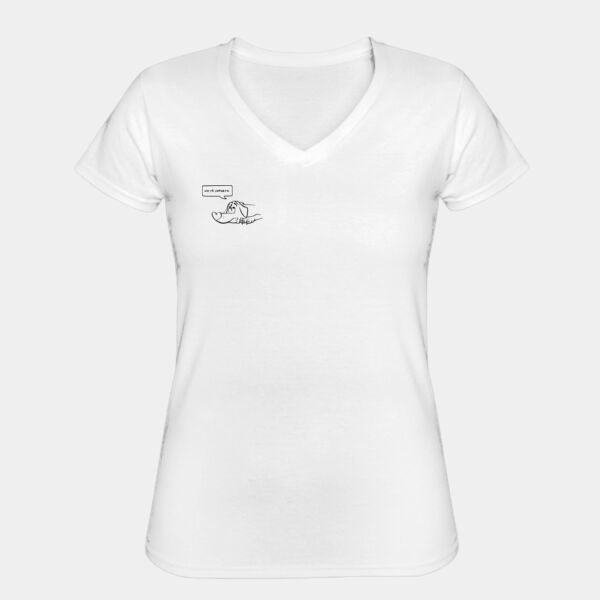 "No te Soporto" Playera Dama: Algodón Peinado Cuello V Miniatura