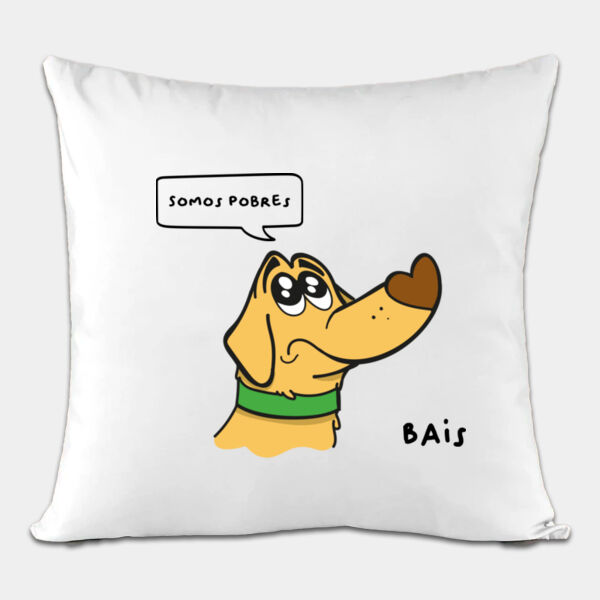 "Somos Pobres" Cojin Decorativo 30x30 Miniatura