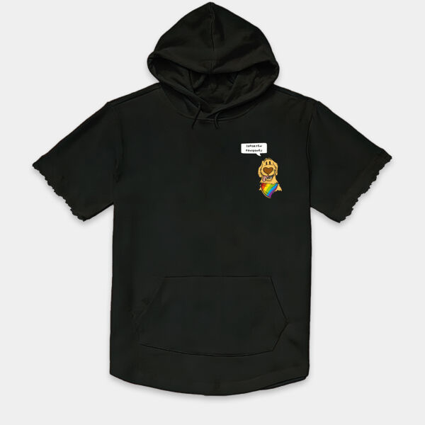 "Felipe Pride" Hoodie Manga Corta Unisex: Gorro y Bolsa Miniatura