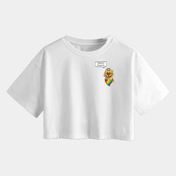 "Felipe Pride" Crop Top Unisex: Algodón Peinado Miniatura