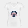 Playera Dama: Algodón Peinado Cuello V Miniatura