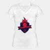 Playera Dama: Algodón Peinado Cuello V Miniatura