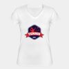 Playera Dama: Algodón Peinado Cuello V Miniatura