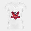 Playera Dama: Algodón Peinado Cuello V Miniatura