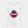 Playera Dama: Algodón Peinado Cuello V Miniatura