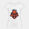 Playera Dama: Algodón Peinado Cuello V Miniatura