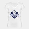 Playera Dama: Algodón Peinado Cuello V Miniatura
