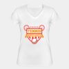 Playera Dama: Algodón Peinado Cuello V Miniatura