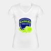 Playera Dama: Algodón Peinado Cuello V Miniatura