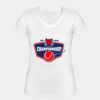 Playera Dama: Algodón Peinado Cuello V Miniatura