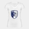 Playera Dama: Algodón Peinado Cuello V Miniatura