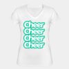 Playera Dama: Algodón Peinado Cuello V Miniatura