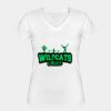 Playera Dama: Algodón Peinado Cuello V Miniatura