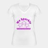 Playera Dama: Algodón Peinado Cuello V Miniatura