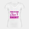Playera Dama: Algodón Peinado Cuello V Miniatura
