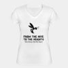 Playera Dama: Algodón Peinado Cuello V Miniatura